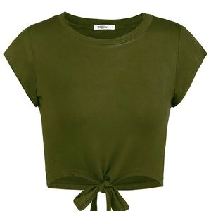 Hunter Green Crop Top